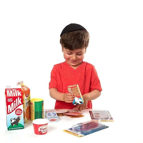 Melissa & Doug Fridge Fillers Grocery Play Food Cartons (8 Pieces) Wooden Toy Groceries, Pretend Play Food, Kitchen Accessories for Kids Ages 3+ - FSC Certified thumbnail 10