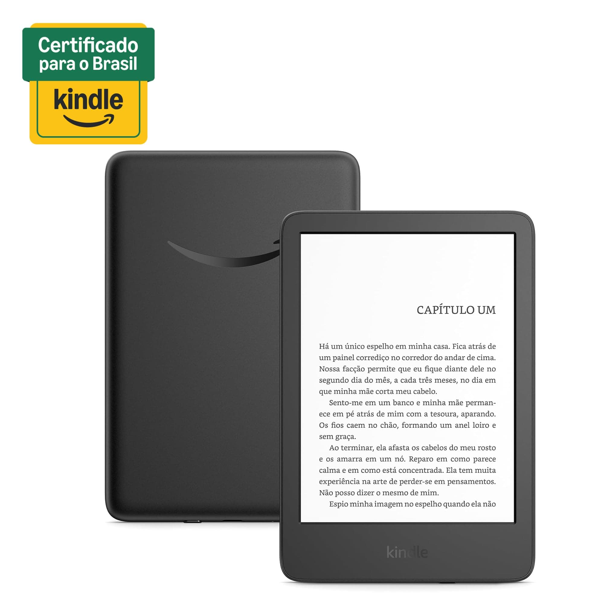 Kindle 16 GB (Última geração) - Leve e compacto, com tela antirreflexo, trocas de página mais rápidas, luz frontal ajustável e bateria de longa duração - Cor Preta - Preta thumbnail 3