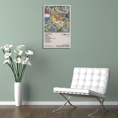YWROLERYRY The Stone Roses Album Posters Aesthetic Wall Art Canvas Vintage Poster Decorative Painting Living Room Bed Room Decor16x24inch(40x60cm) Frame-style thumbnail 5