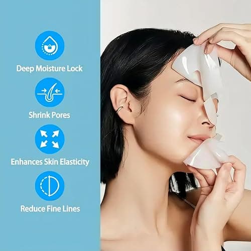 Passion Unique Bio-Collagen Deep Face Mask, Self-Radiant Skin, Hydrating, Pore Minimizing+Balance, Yeast Extract, Young forever Happiness transformation Premium Skincare No more Spa (Pack of 4) thumbnail 5