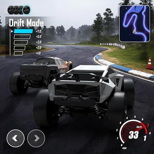 kolegend 2-in-1 RC Cyber Monster Truck & Drift Car for Adults 1/18 Scale 4WD 40KM/H All-Terrain Fast RC Car with 2.4Ghz Radio, 2 Batteries & 2 PVC Shells RTR thumbnail 4
