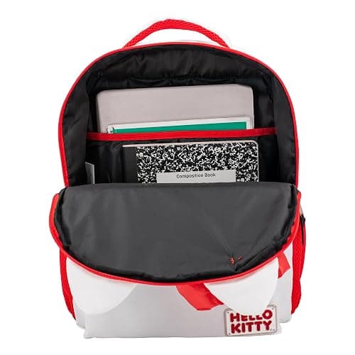 AI ACCESSORY INNOVATIONS Hello Kitty Backpack for Girls, Sanrio Kawaii Bookbag, 16 Inch Anime School Bag with 3D Features thumbnail 5