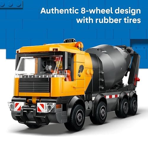 LEGO City Cement Mixer Truck Building Toy for Boys & Girls, Ages 7+ - Pretend Play Construction Toy W/Rotating Drum & 3 Worker Minifigures - Gift Idea for Birthdays - 60478 thumbnail 3