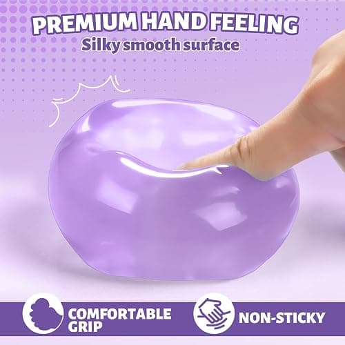 Oversized Dense Gel Stress Cube (2.55") - Anxiety Relief Fidget Toy - Larger, Firmer, Slow-Rise - Dual-Reinforced Leak-Proof Design - Premium Sensory Gift for Adults & Teens thumbnail 3