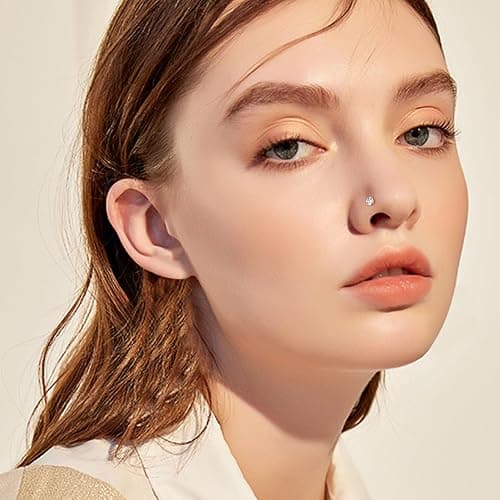 ONESING 32-55 Pcs 20G Nose Rings Hoops & Studs - L Shape, CZ, Stainless Steel Body Piercing Jewelry thumbnail 6
