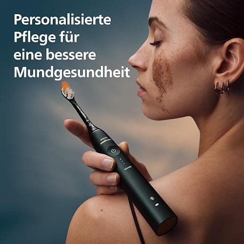 Philips Sonicare DiamondClean Prestige 9900 – Elektrische Zahnbürste mit SenseIQ, A3 Premium-All-in-One-Bürstenkopf und Ladeetui in Mitternachtsblau (Modell HX9992/12) thumbnail 2