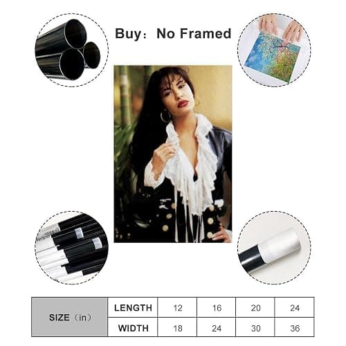 KDCSBY Selena Quintanilla Poster Canvas Wall Art Painting Living Room Posters for Bedroom Decor 12x18inch(30x45cm), Unframe-style thumbnail 2