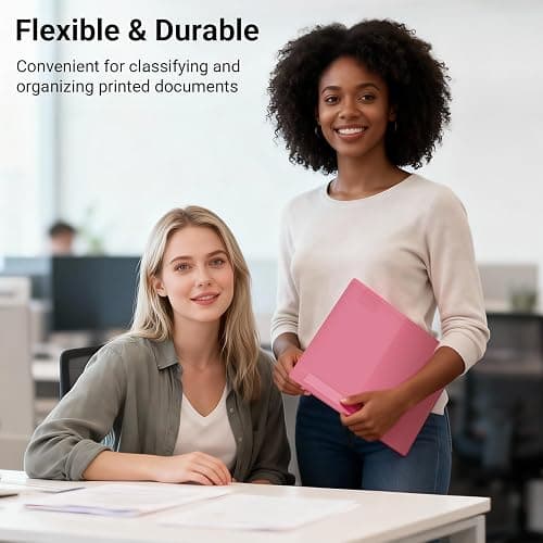 Kokuyo Portfolio Folder with Pockets Folder for Paper Organization,Heavy Duty Pocket Folder Fits US Letter & A4，Flip & Write Surface,Dual-Purpose Clip & Pocket Design(FU-CEH755P) thumbnail 7