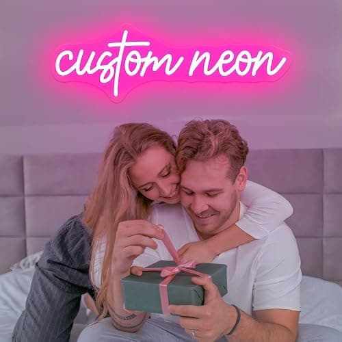Custom Neon Sign for Wall Decor, Personalized Large Neon Light Sign Customizable for Bedroom Home Decor Wedding Birthday Gifts Party Bar Shop Name Logo Lights - Custom Neon Sign thumbnail 6