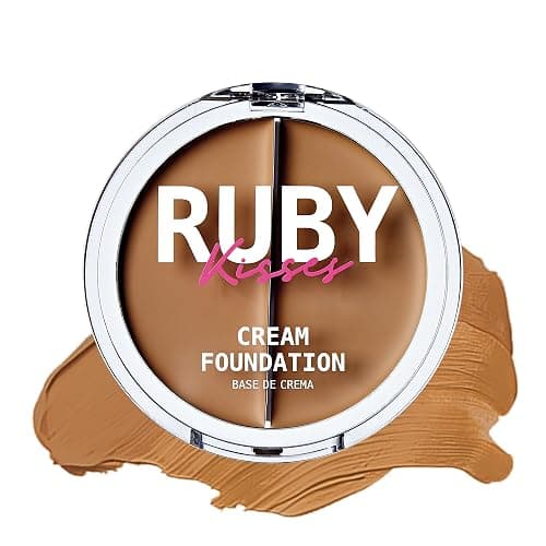 Ruby Kisses 3D Face Creator Cream Foundation & Concealer, 12 Hours Long Lasting, Medium to Full Coverage, Non-Greasy, Ideal for Makeup & Contour Palette (Level 8) - 0.42 Ounce (Pack of 1) - 1-8 Level 8 - Image 1
