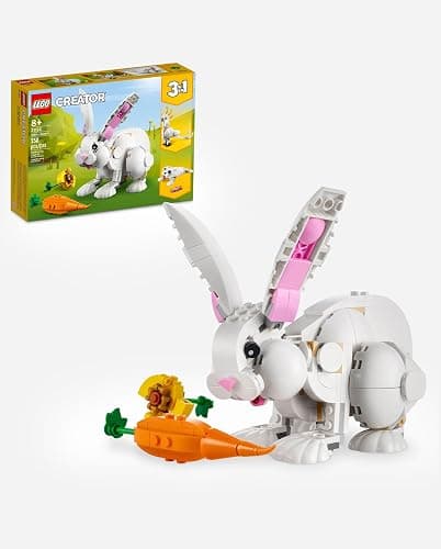 LEGO Creator 3 in 1 White Rabbit Animal Toy Building Set, STEM Toy for Kids 8+, Transforms from Bunny to Seal to Parrot Figures, Creative Play Building Toy for Boys and Girls, 31133 thumbnail 7