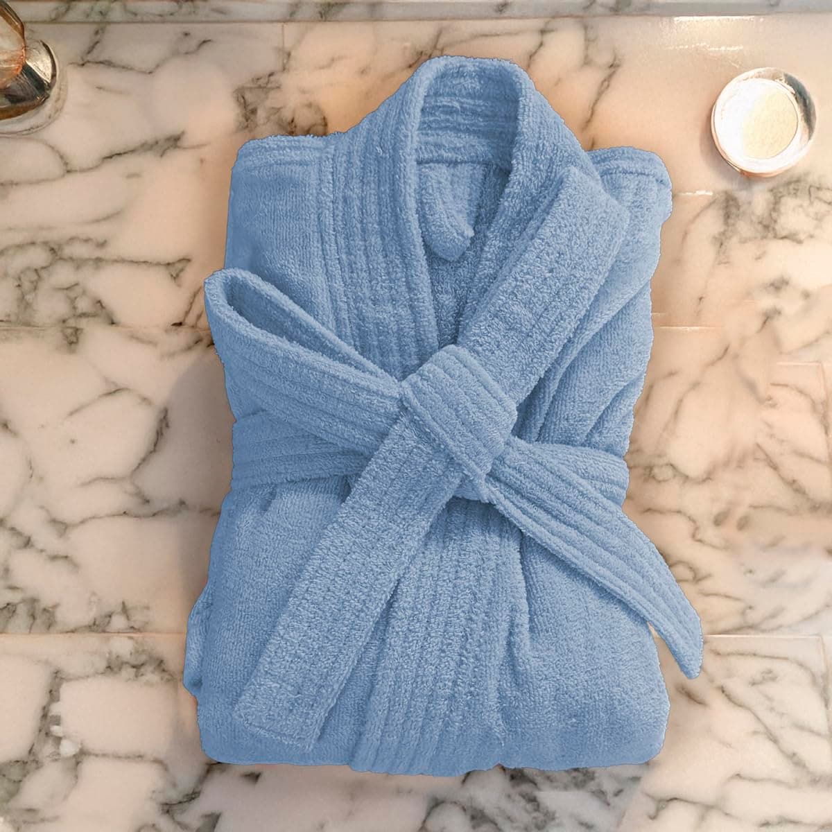Bata de Baño para Hombre/Mujer,100% Algodón, Unitalla, ultra absorvente y ultra suave, bata para el hogar, bata de spa, bata para natación thumbnail 6