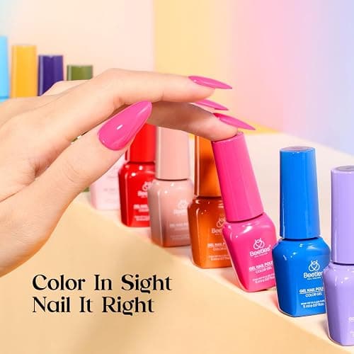 Beetles Gel Nail Polish Kit with U V Light -35 Colors Gel Polish Set 68 Pcs | One Color One Bottle Mood Mosaic Nail Kit with Top Base Coat Beauty Must Have DIY Salon Manicure Gifts for Women thumbnail 2
