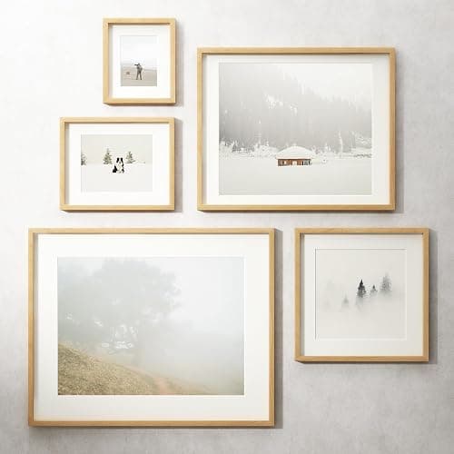 5x7 Picture Frame, USA-Sourced Natural Beech Wood Photo Collage Frame with HD Tempered Glass, Modern Simple 5 x 7 Wooden Frame Matted to 4x6, Gallery Wall Frames for Art, Wall or Tabletop Display thumbnail 2