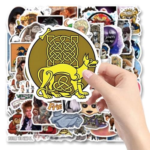 62Pcs Labyrinth Stickers Pack, Aesthetic Vinyl Waterproof Decals for Water Bottle,Laptop,Phone,Skateboard,Scrapbooking,Bumper Decor for Kids Teens Adults Fans for Party Supply Decor thumbnail 4
