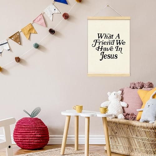 YZSLA Christian Home Room Decor, What a Friend We Have in Jesus Christian Wall Art Decor, Minimalist Bible Verse Wall Art Prints for Home Bedroom Prayer Room Church Decor, 12x16 Inches thumbnail 6