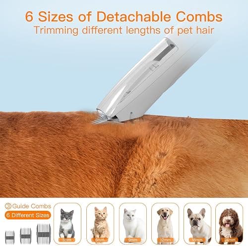 AIRROBO Dog Grooming Vacuum Kit,12000Pa Strong Pet Vacuum for Shedding,Grooming Hai,Quiet,PG100,2L Large Capacity thumbnail 6