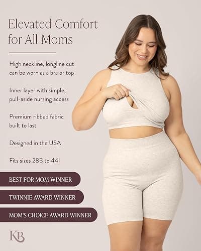 Kindred Bravely Sublime Longline Nursing & Maternity Bra for Breastfeeding | Nursing Tank Tops thumbnail 2
