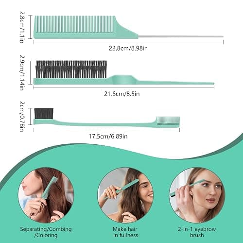 Curl Defining Brush, Curly Hair Brush, Slick Back Hair Brush, For Combing and Shaping Curls in All Hairstyles to Reduce Pulling (Green) thumbnail 5