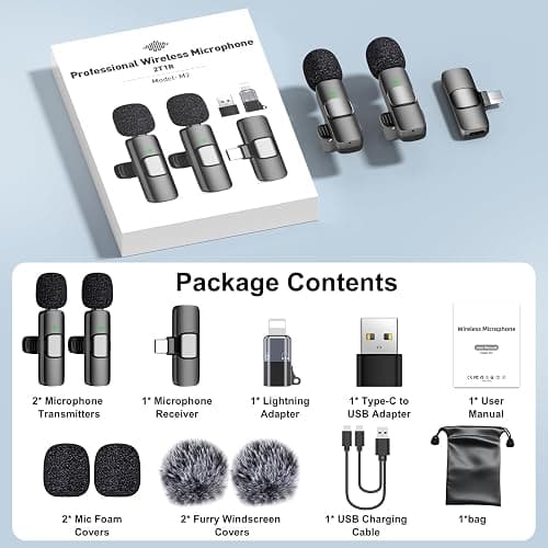 PoP voice USB C Mini Wireless Lavalier Microphone for iPhone/Android, Lapel Mic with Noise Reduction, Lav Mic for Video Recording, Tiny Microphone Content Creator Interview for Tiktok, YouTube, Vlog thumbnail 8