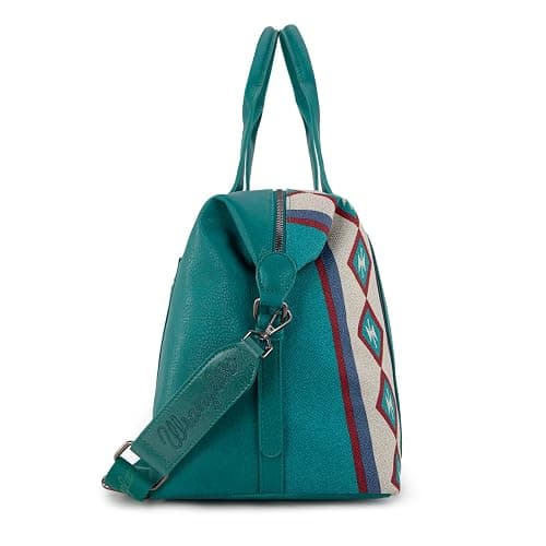 Wrangler Duffel Bag for Women Large Travel Weekender Bag Designer Aztec Carry On Bags, Turquoise thumbnail 4
