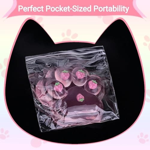 Big Taba Squishy Cat Paw Fidget Toy, Squishies Squeeze Toys for Girls 4-8, Ultra-Soft Sticky Sensory Toy Party Favors for Kids 8-12, Autism Stress Relief (Light Pink) thumbnail 7