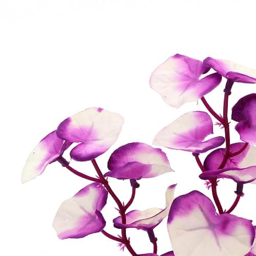 DVHEY Silk Aquarium Plants for Betta Fish Tank, Purple-White, 8 Inch | 2 Pcs, Aquatic Water Grass Decoration, Small thumbnail 4