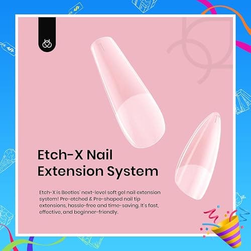 Beetles Short Almond Nail Tips: 12 Sizes 288 PCS Half Matte Full Cover Gel Tips Clear Acrylic Gel Nail Tips Almond Shape for DIY Extension thumbnail 5