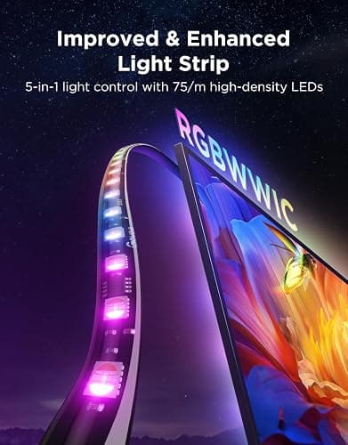 Govee TV Backlight 3 Pro with HDR Triple Camera, 11.8ft 5-in-1 RGBWWIC LED Strip Lights That Change with 55-65 Inch TVs, 75LEDs/m, Supports AI Filter, Smart App and Voice Control, DreamView Sync thumbnail 4