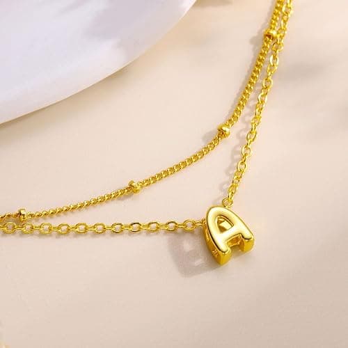 Turandoss Letter A-Z Bracelets for Women Teen Girls - Layered Gold Bracelets, Dainty 18k Gold Bracelets for Women Friendship Bracelets Preppy Bracelets, Teen Girl Gifts Trendy Stuff thumbnail 6