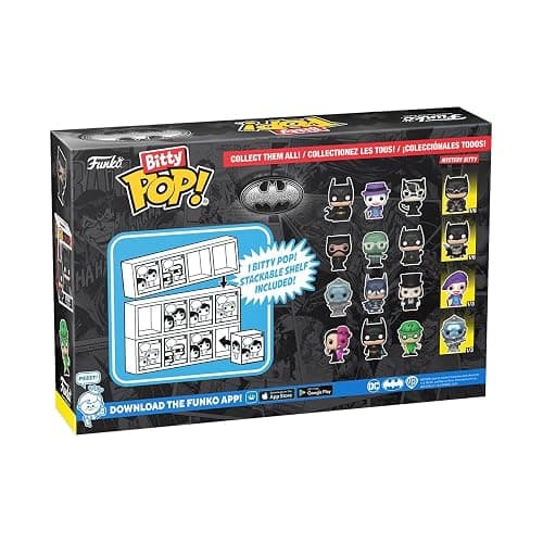 Funko Bitty POP! Batman 85th - Two Face, 4-Pack and A Surprise Mystery Mini Figure - 0.9 Inch (2.2 Cm) - DC Comics Collectable - Stackable Display Shelf Included - Gift Idea - Party Bags Stocking thumbnail 3