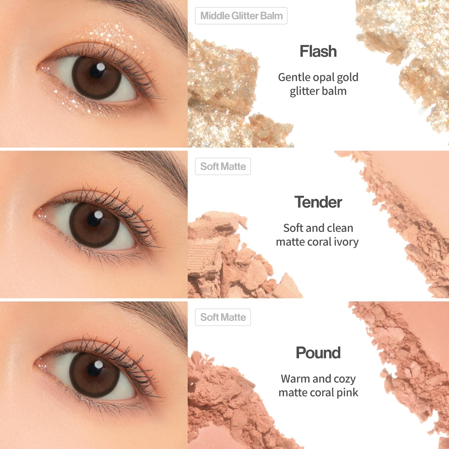 UNLEASHIA Glitterpedia - Sombra de ojos | Paleta | Maquillaje de ojos | Maquillaje de punto | Cosméticos (Ngrados3 All of Coralpink) thumbnail 6
