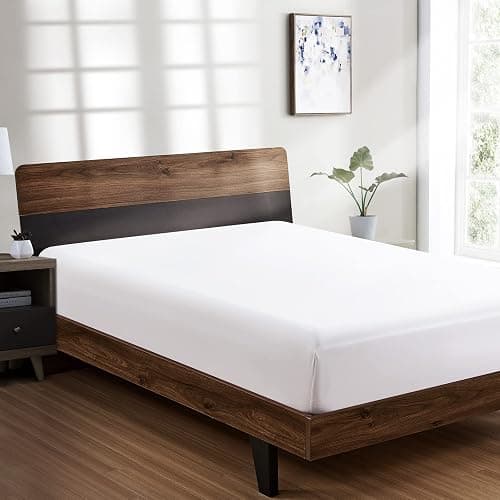 FreshCulture Twin Fitted Sheet - Hotel Quality - Ultra Soft & Breathable - Brushed Microfiber - Deep Pocket - Cooling Fitted Sheet for Twin Size Bed (White) - Image 1