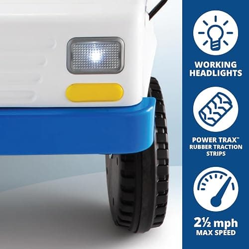 Kid Trax 6V USPS Mail Truck Ride-On Toy, Ages 3-5, Max Weight 60 lb, Includes Mailbox, Play Envelopes, Working Headlights/Horn, FM Radio/MP3 Input thumbnail 5