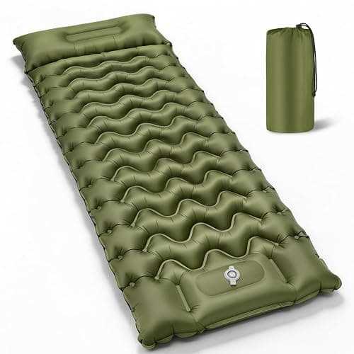 PHYSEN Camping Isomatte mit Aufblasbare & 360° Riemen – Wasserdicht Fußpumpe Luftmatratze für Outdoor, Strand, Auto & Wohnmobil – Schnellaufblasbar & Fixierbar - Image 1