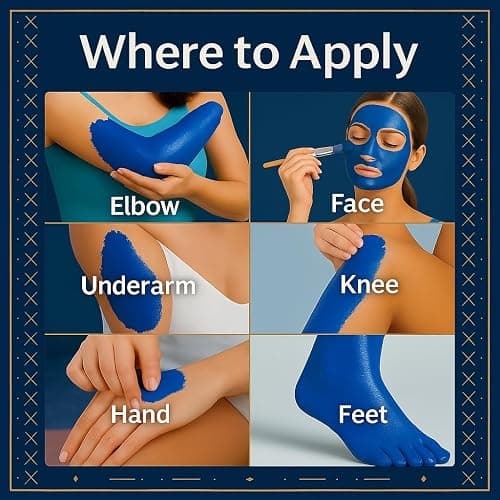 Dar Marwa Moroccan Nila Powder | 100% Pure Saharan Indigo | Brightens & Evens Skin Tone | Face & Body Blue Clay Mask | Traditional Moroccan Skincare | 1.7 Oz thumbnail 8