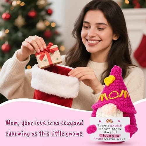 XgiftCreat Mom Gifts Mothers Birthday - Funny Christmas Stocking Stuffers Presents for Mom Birthday Mother's Day from Daughter Son, Cute Xmas Holiday Gnome Gift for Mother Mama Mommy, I Love You Gnome thumbnail 6
