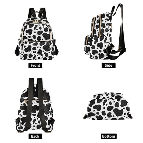 Sletend Mini Backpack Cow Print Fashion Backpack Purse for Women,Handbag Shoulder Bag Casual Daypack, Ladies Gift for College Work（S） thumbnail 4