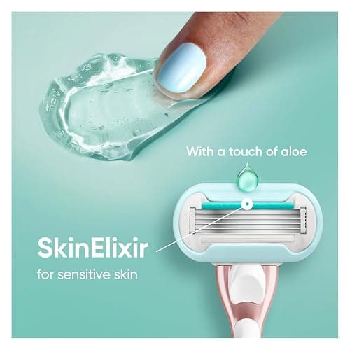 Gillette Venus Pro Smooth Sensitive Women’s Razor, 1 Handle & 3 Blade Refills - 5-Blade System, Sensitive Skin Protection, Reusable Metal Handle, Shower Holder thumbnail 4