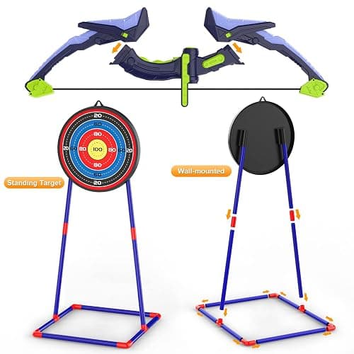 2 Pack Bow and Arrow Set for Kids, Light Up Archery Set with 14 Suction Cup Arrows, Archery Targets Outdoor Games for Kids Ages 4-8 8-12, Birthday Gifts Toys for 5 6 7 8 9 10 11 12 Year Old Boys Girls thumbnail 8