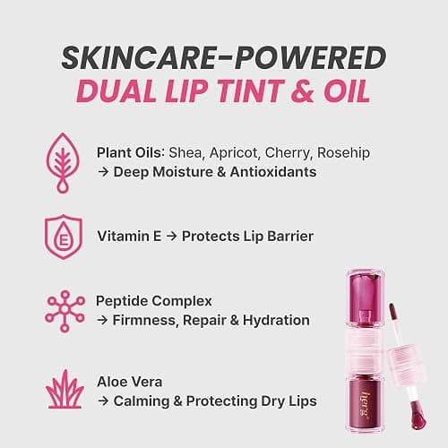 Epielle Herg Dual Lip Tint & Oil Pinot Noir & Bubble Berry, Double-Ended 2-in-1 Korean Lip Tint & Lip Plumper, Long-Lasting, Stocking Stuffers, Thanksgiving Essentials thumbnail 5