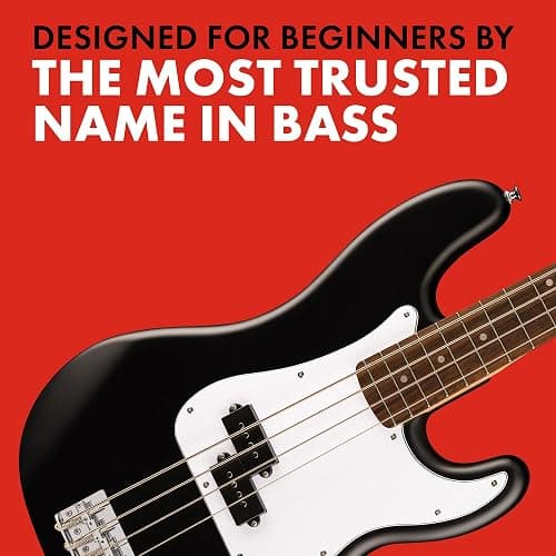 Fender Squier Debut Series Precision Bass Guitar, Beginner Guitar, with 2-Year Warranty, Includes Free Lessons, Black with Matte Finish - Guitar Only - Black thumbnail 4