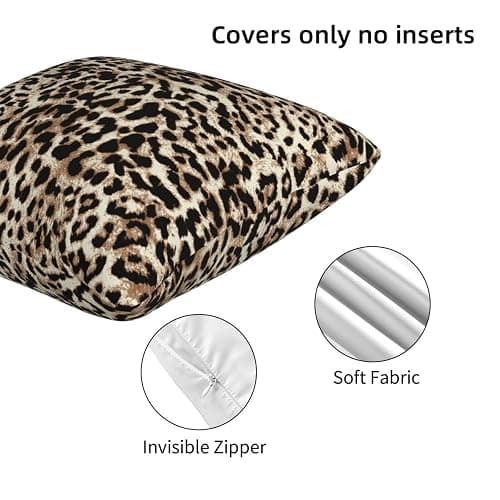 Sanghing Leopard Print Throw Pillow Covers 18x18 in Sets of 2 Modern Farmhouse Cheetah Print Pillow Cover Home Decorative Pillowcase Cushion Cover for Living Room Cushion Sofa Bed thumbnail 6