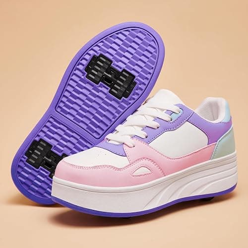 HSQ Fashion Sneaker Roller Skate Shoes for Boys Girls Kids Detachable Wheeled 2 in 1 Skating Shoes with Wheels thumbnail 7