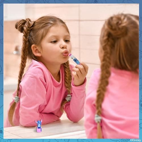 Disney Stitch 5 Pc Plant Based, Moisturizing Lip Balm Makeup Set for Girls Kids Toddlers, Perfect for Parties Sleepovers Makeovers Birthday Gift for Girls 3 Yrs+ by Townley Girl thumbnail 8
