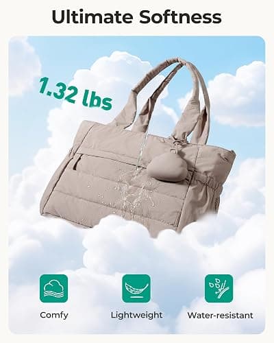 BAGSMART Diaper Bag Tote, Hospital Bag for Labor Delivery, Puffy Maternity Travel Diaper Tote, Baby Bag with Pacifier Case thumbnail 7