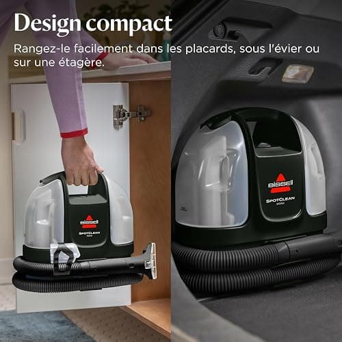 BISSELL SpotClean Mini Shampouineuse Filaire 41491 | Nettoyeur tapis portable, idéal pour nettoyages rapides, compact et léger, pour voiture, bateau, canapé et plus thumbnail 5