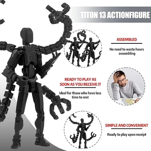 T13 Already Assembled Action Figure Accessories,T13 Multi-Jointed Movable,for Collectors Desktop Decorations t-13 Movability 3D Printed Toys thumbnail 3