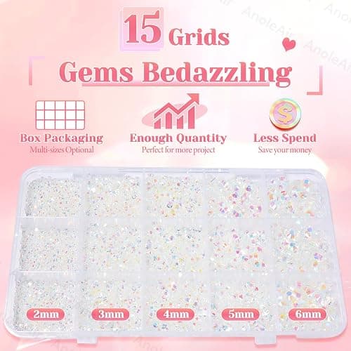 Clear bedazzling rhinestones thumbnail 3