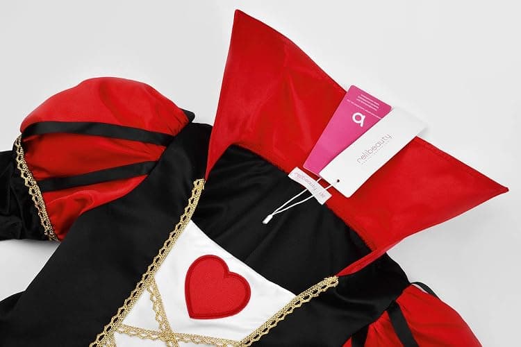 ReliBeauty Red Hearts Girls Costume Queen Dress for Kids Girls with Crown thumbnail 3
